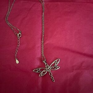 Dragonfly necklace with Celtic body sterling new